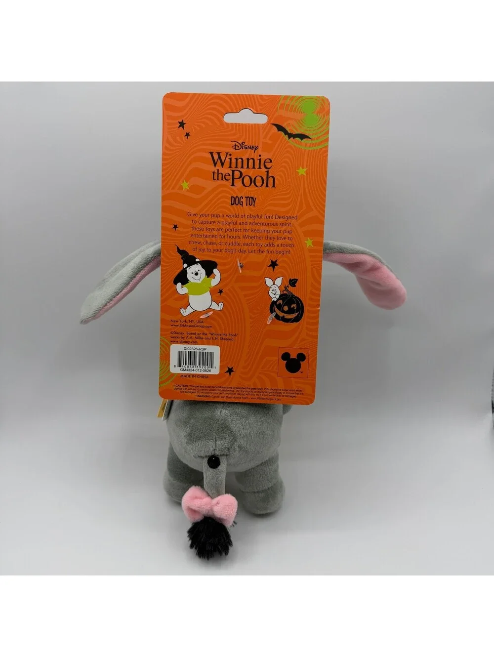 Disney Winnie The Pooh Eeyore Plush Squeaker Dog Toy Halloween Too Cute To Spook